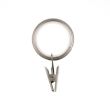 Metal curtain ring with a clamp, plastic core / 30005-NIM Matte nickel / 27 mm
