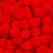 Acrylic pom-poms set 6 mm / Red