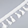 Braid with tassels / 55 mm / White 101
