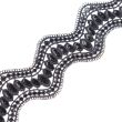 Guipure lace with Sequins / 55 mm / Black
