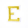 Iron-on motif / Letters / Gold / E