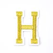 Iron-on motif / Letters / Gold / H