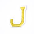 Iron-on motif / Letters / Gold / J