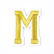 Iron-on motif / Letters / Gold / M