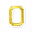 Iron-on motif / Letters / Gold / O