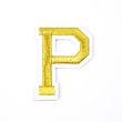 Iron-on motif / Letters / Gold / P