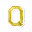 Iron-on motif / Letters / Gold / Q