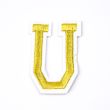 Iron-on motif / Letters / Gold / U