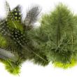 Colourful marabou feathers / 2908 Green Mix