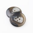 Round button with border / 18 mm / Brown/grey shiny
