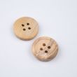 Simple wooden button with border / 13 mm