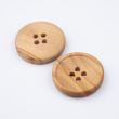 Simple wooden button with border / 20 mm