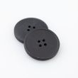 Round button with border / 15 mm / Black matt