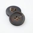 Round button with border / 15 mm / 2989 Black matt