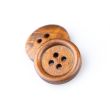 Wooden Button with 4 holes / 18 mm / Brown
