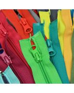 5 mm open-ended zipper with one slider 40 cm / Different shades