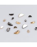 Ribbon end clasps / Different sizes / Different shades