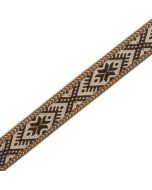 String with folk patterns 22 mm / Brown