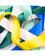Double-sided satin ribbon 38 mm / Different shades