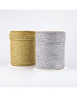 Fine Metallic Rope Cord 3 mm / Different tones