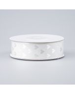 Trimming ribbon 22 mm / Hearts / White