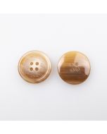 Simple button with border 18 mm / Beige