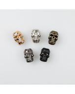 Metal cord end Skull 5 mm / Different shades