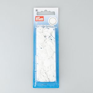 Love Plastic Sew on Snap Fasteners / 12.4 mm / White