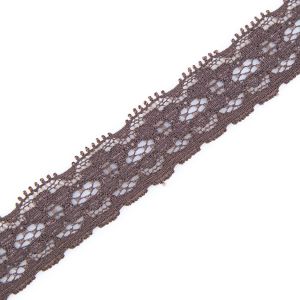 Stretch lace 20 mm / Dk Brown
