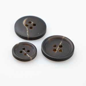 Round button with border / Different sizes / 2989 Black matt
