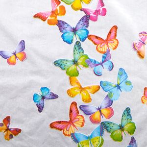 Printed transparent tablecloth / Butterflies