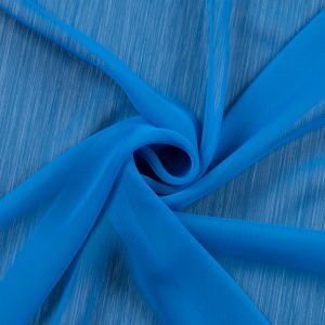 Plain faux silk / Blue