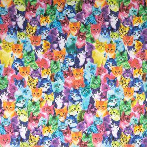 Digital-print cotton fabric / Cats