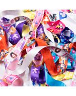 Disney themed ribbon 38 mm / Different shades / 10 m on roll