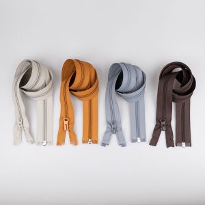 5 mm open-ended zipper with one slider 75 cm / Different shades