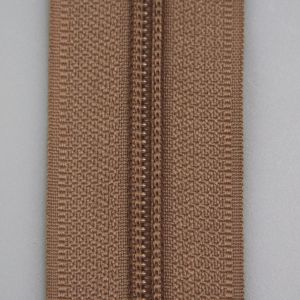 5 mm open-ended zipper with one slider 25 cm / Light brown 293