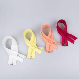 5 mm open-ended zipper with one slider 25 cm / Different shades