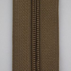 5 mm open-ended zipper with one slider 40 cm / Brown 296