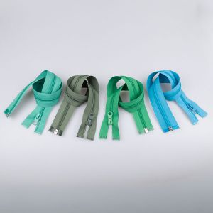 5 mm open-ended zipper with one slider 45 cm / Different shades