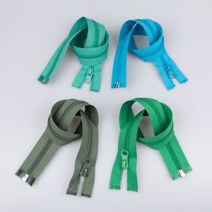 5 mm open-ended zipper with one slider 50 cm / Different shades