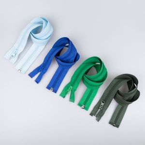 5 mm open-ended zipper with one slider 70 cm / Different shades