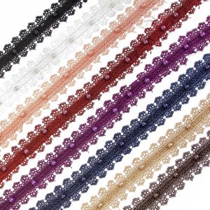 Decorative ribbon with pearls / Different shades