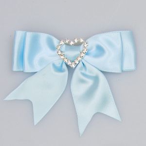 Bow with a heart / Light blue