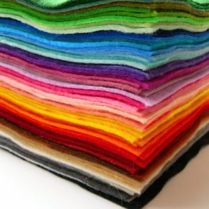 Pieces of craft felt / Different shades