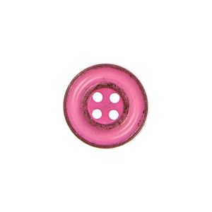 Round button with border / 15 mm / Pink