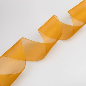 Organza ribbon 40 mm / golden 116