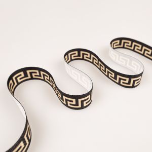 Cross grain ribbon GREECE 20 mm / Yellow