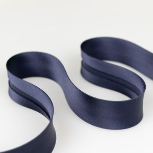 Satin bias binding 19 mm / 39 Navy
