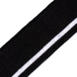 Ribbing / Black with a silver stripe