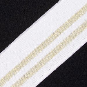 Ribbing / White with golden stripes